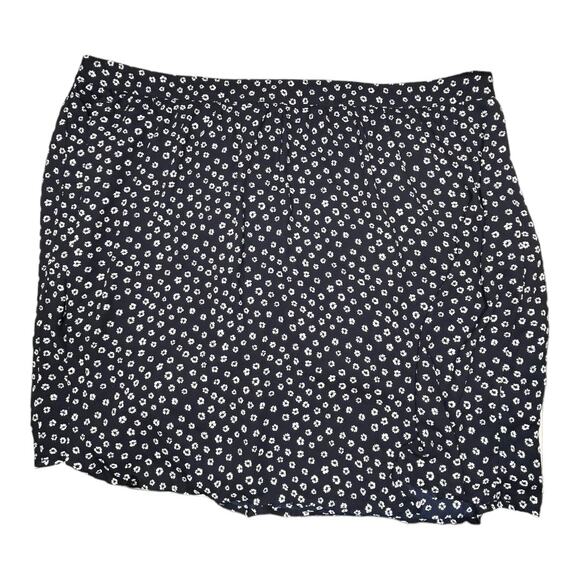 J. Crew above knee skirt white floral print navy blue size 24 nwot - Picture 1 of 4
